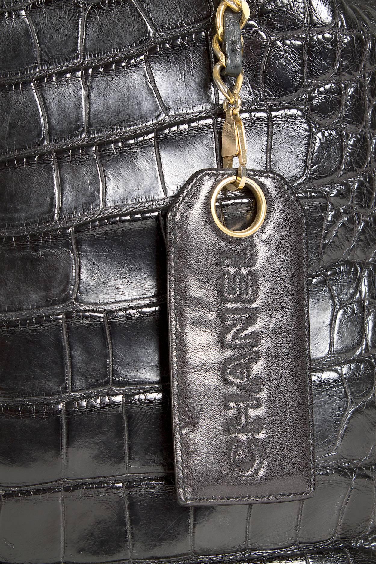 Women's or Men's Chanel Croc Bucket Bag, 1989-1991