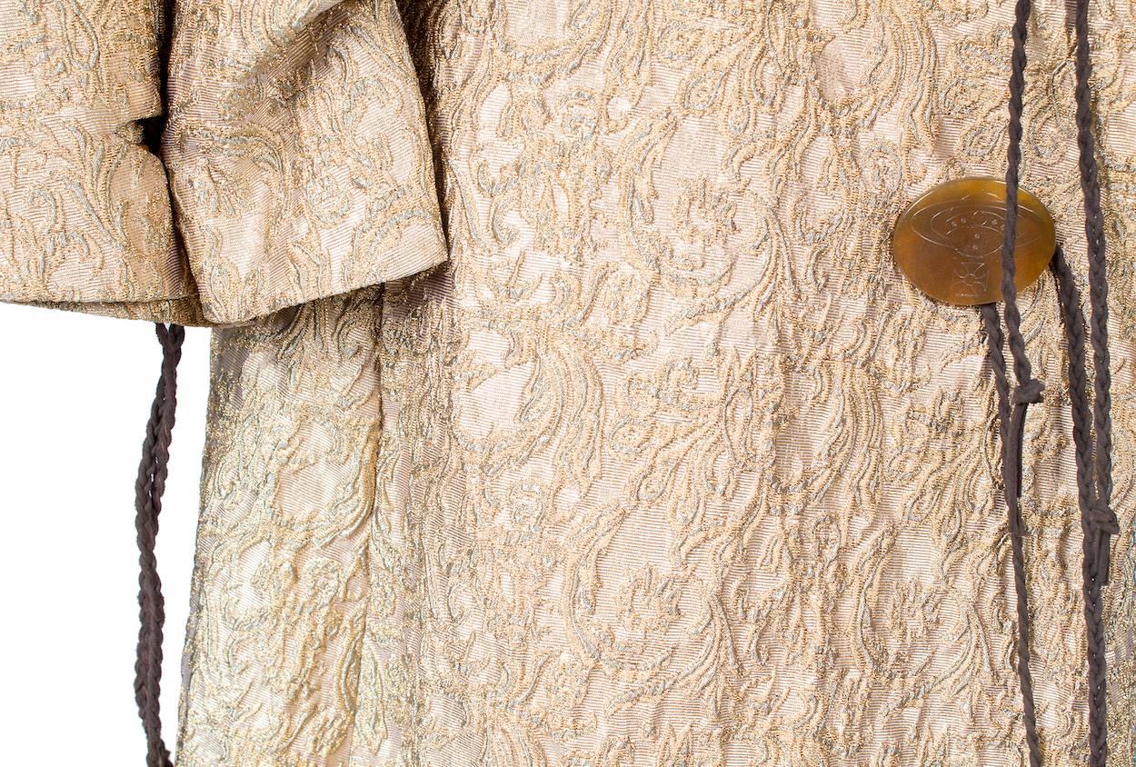 Beige Vivienne Westwood Golden Brocade Opera Coat