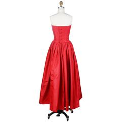 EISA by Cristobal Balenciaga Red Ball Gown with Jacket, 1955