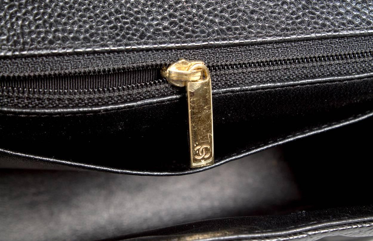 Black Chanel Caviar Leather Mini Flap Shoulder Bag, 2009
