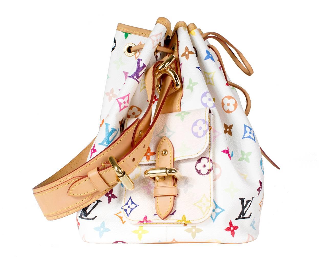 louis vuitton multicolor bucket bag