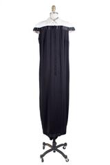 Chanel Couture Crepe Column Dress with Embellished Collar circa late 1990s/2000s