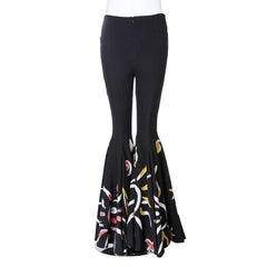 Gianni Versace Couture Flares with Painted on Design circa 1990s 9
