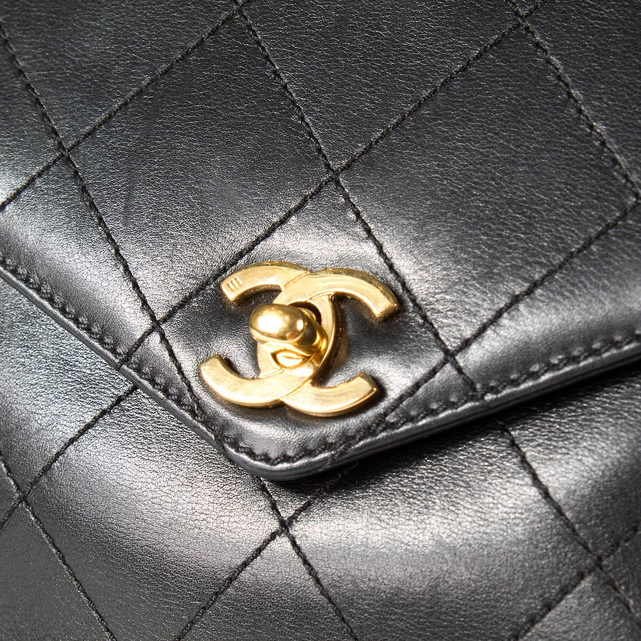 Women's Chanel Quilted Black Leather Bag