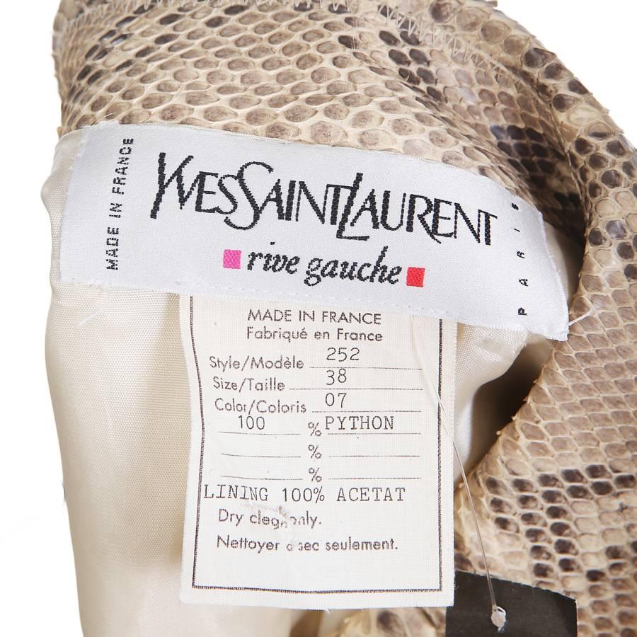 YSL Rive Gauche Snakeskin Trench Coat circa 1970s In Excellent Condition In Los Angeles, CA