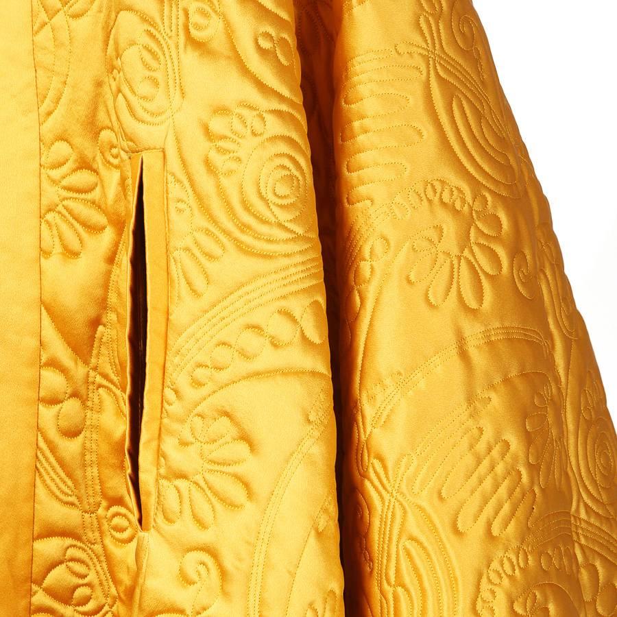 Yellow YSL Rive Gauche Quilted Cape circa 1980s