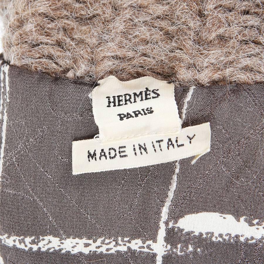 Jean Paul Gaultier for Hermes Alpaca Bomber Zip Up Sweater In Excellent Condition In Los Angeles, CA