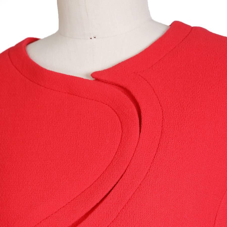 Red Raf Simons for Christian Dior Wool Dress