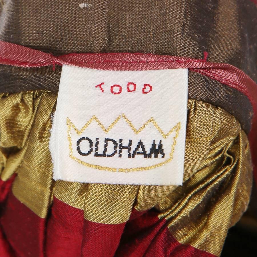 Brown Todd Oldham Silk Taffeta Striped Skirt