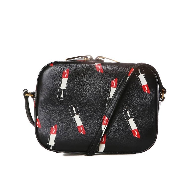 YSL Leather Mini Shoulder Bag with Lipstick Print at 1stDibs ysl