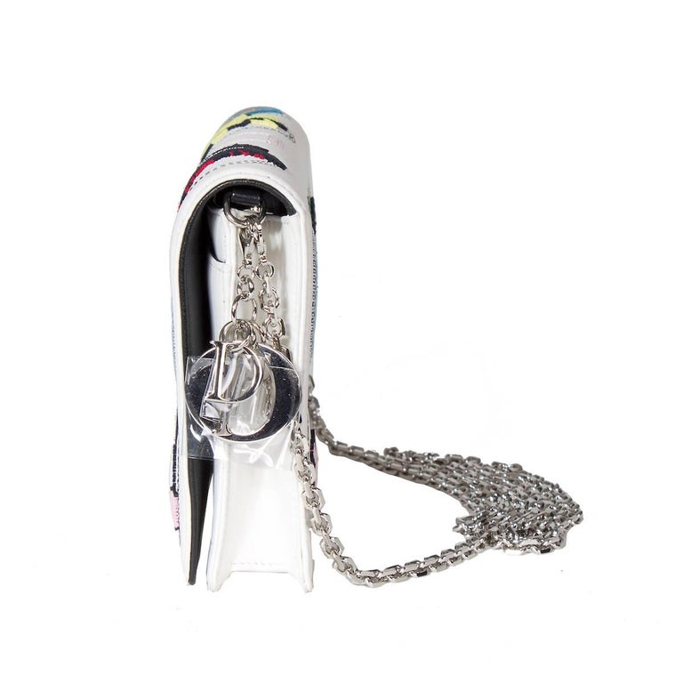 Christian Dior Leather Shoulder Bag with Patches For Sale at 1stDibs