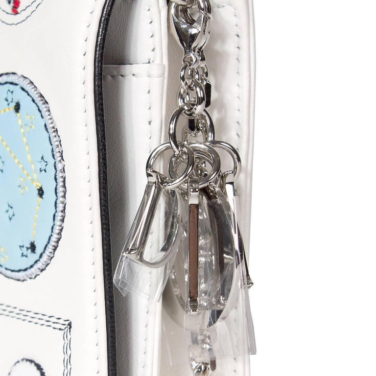 Christian Dior Leather Shoulder Bag with Patches For Sale at 1stDibs