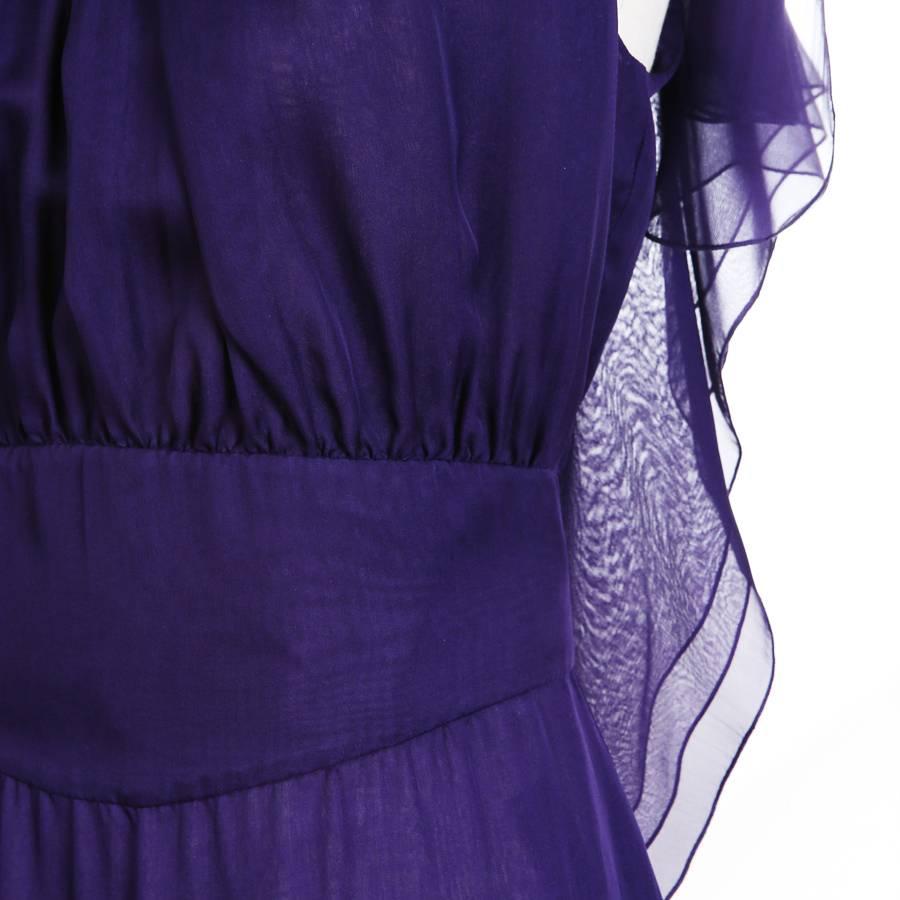 Black Valentino Purple Silk Organza Gown with Open Back, Winter 2008
