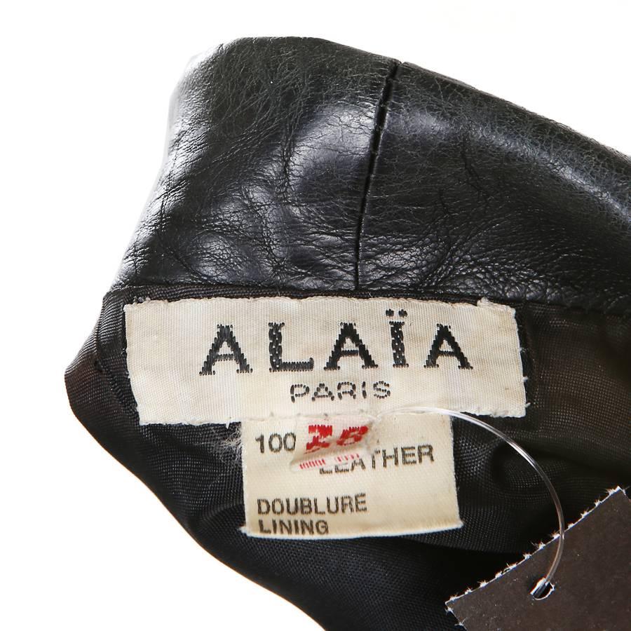 Alaia Dark Green Leather Jacket circa 1990s In Excellent Condition In Los Angeles, CA
