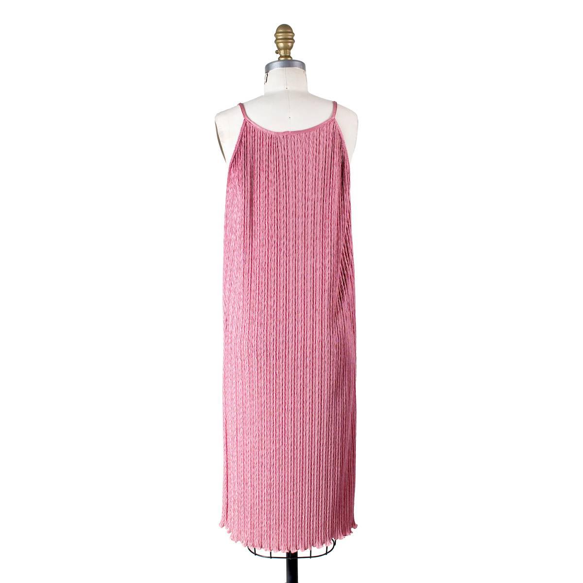 Pink Mary McFadden Dress with Rope Belt, circa 1970s