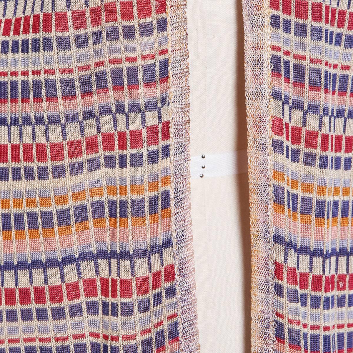 Brown Missoni Vest with Geometric Stripes and Blocks Pattern, circa 1970s