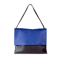 Celine Tri-Color Suede and Leather Shoulder Bag with Matching Pouch Wallet