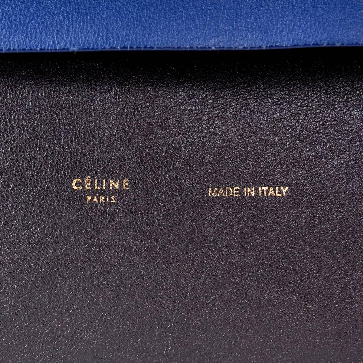 Celine Tri-Color Suede and Leather Shoulder Bag with Matching Pouch Wallet 2