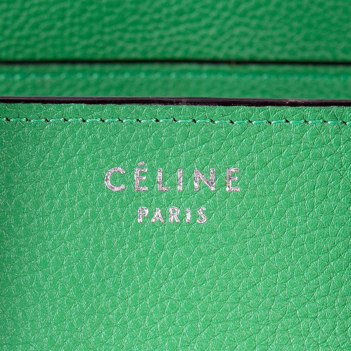Women's or Men's Celine Green Leather Phantom Tote