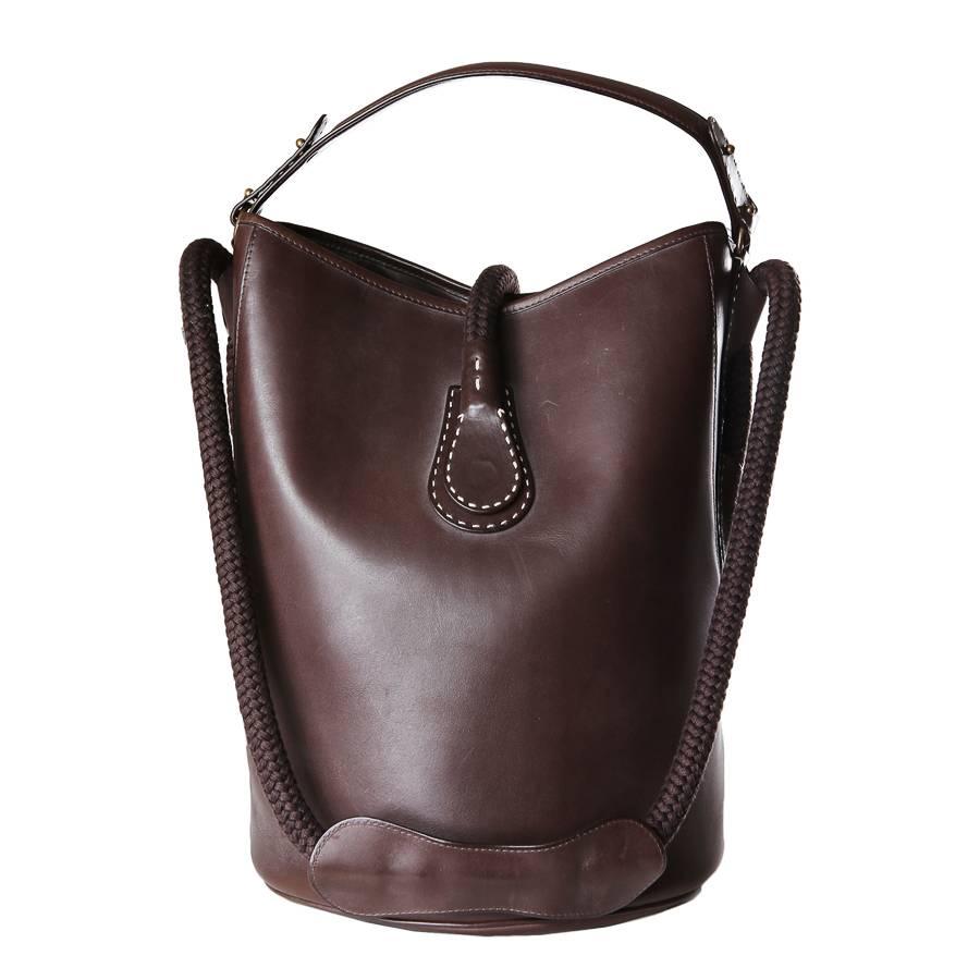chocolate brown leather handbags