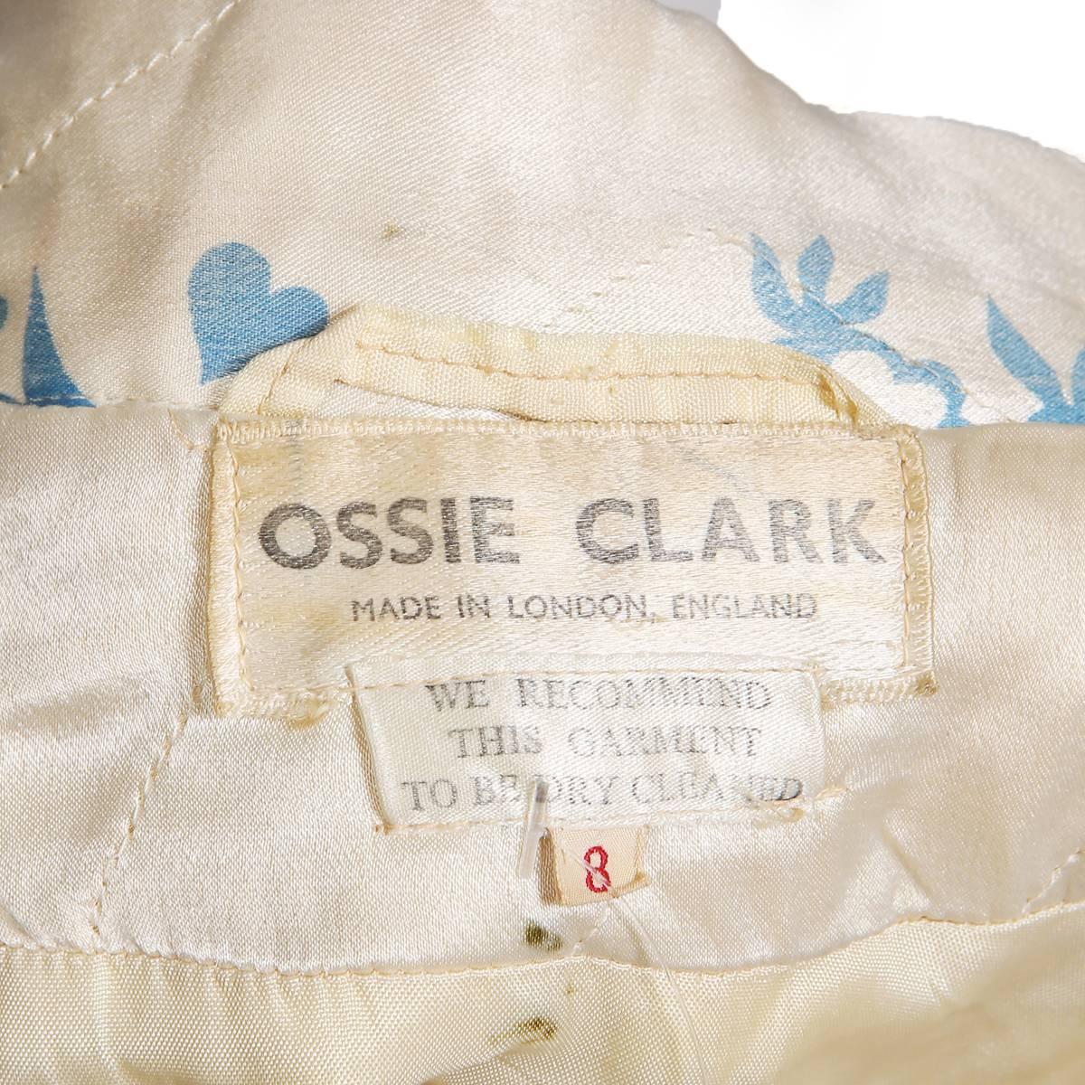 Ossie Clark Floral Print Silk Jacket, circa 1970s In Good Condition In Los Angeles, CA