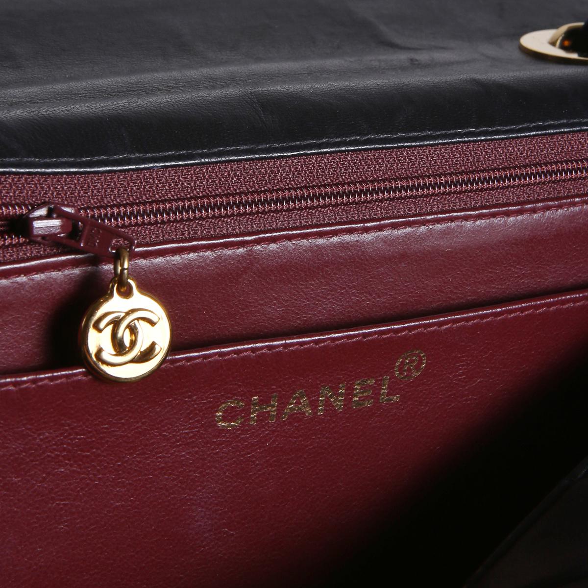 Chanel Quilted Black Leather Jumbo Flap Bag, 1996-1997 1