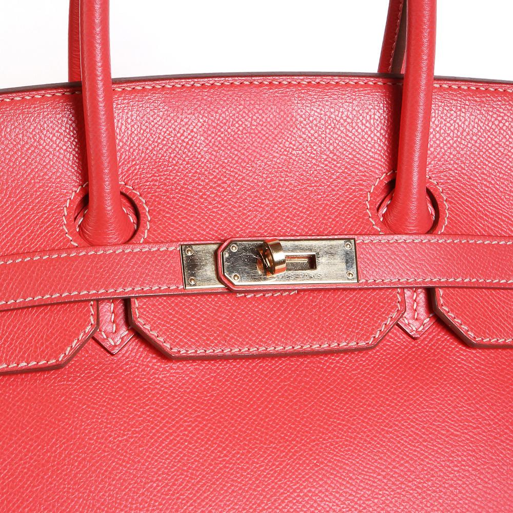 Hermes Rose Leather Birkin, 2014 In Excellent Condition In Los Angeles, CA