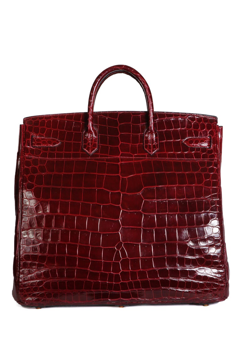 HERMÈS, A CHERRY RED CROCODILE BIRKIN BAG