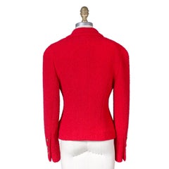 Chanel Red Boucle Jacket