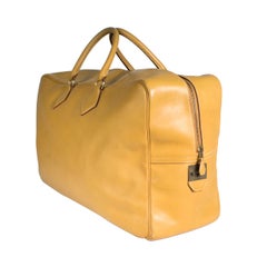 Hermes Victoria Bag in Mustard Yellow Leather, 1993