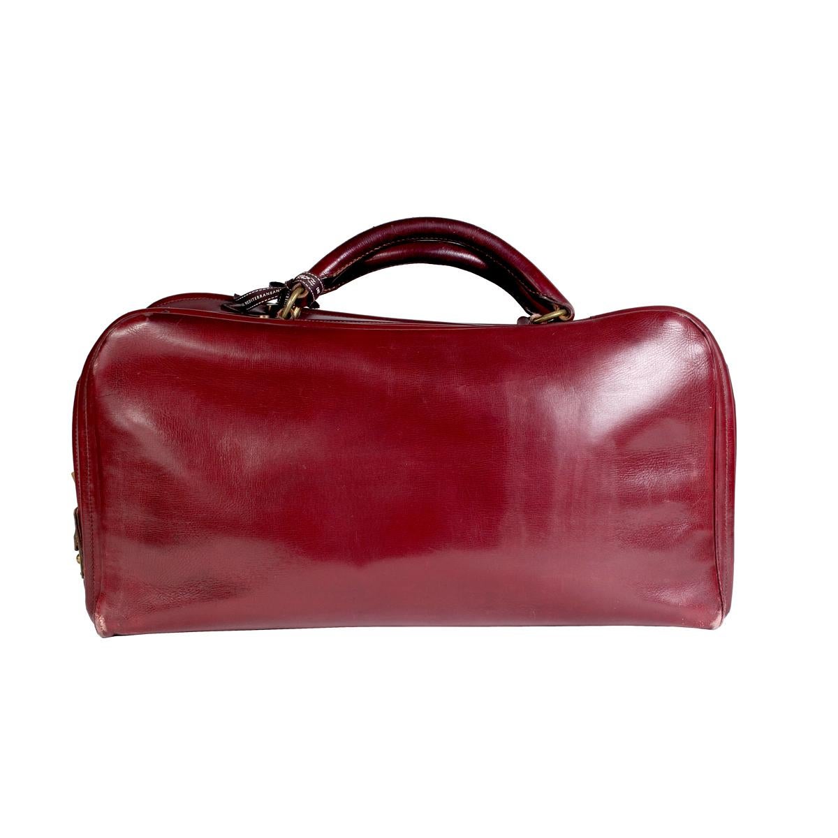 burgundy travel bag