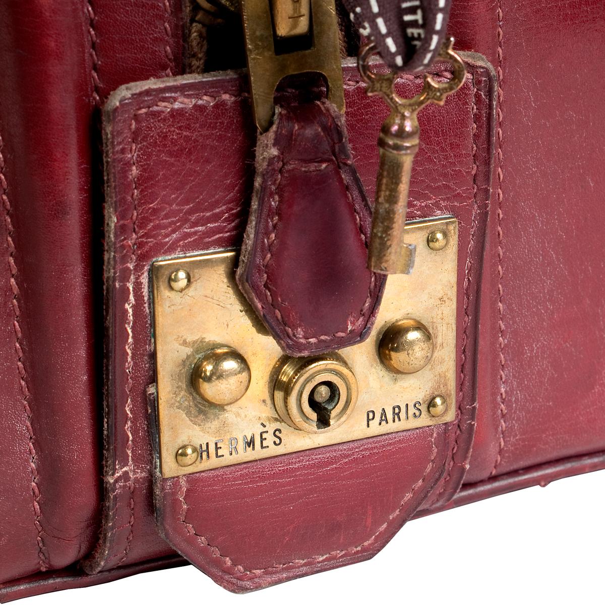 hermes burgundy bag