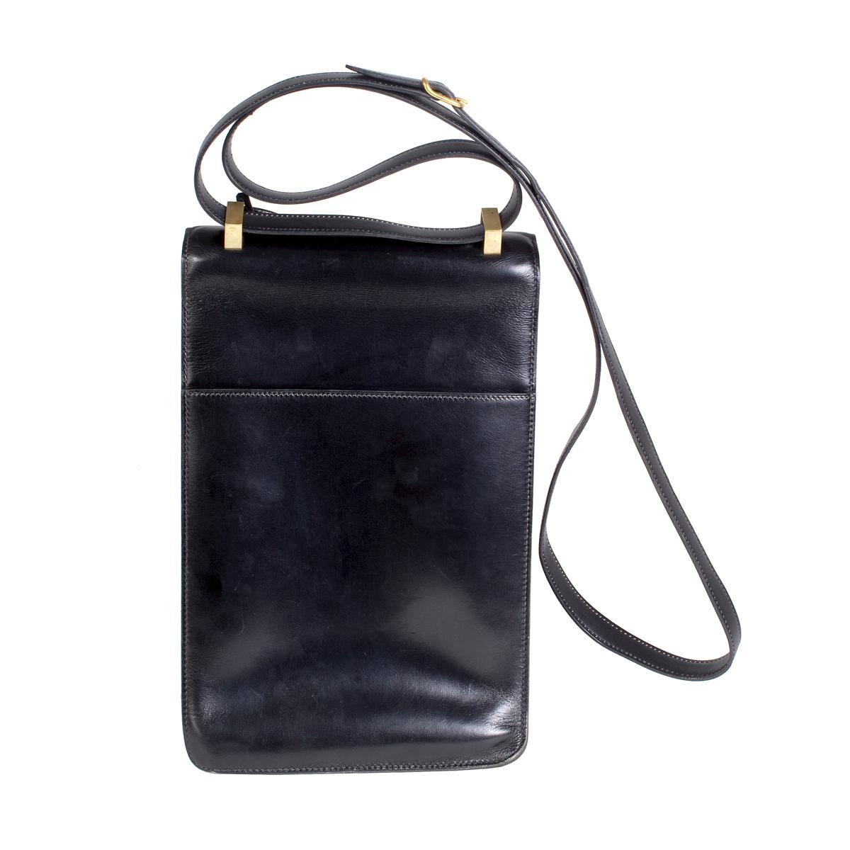 Black Leather Shoulder Bag, 1983 In Good Condition In Los Angeles, CA
