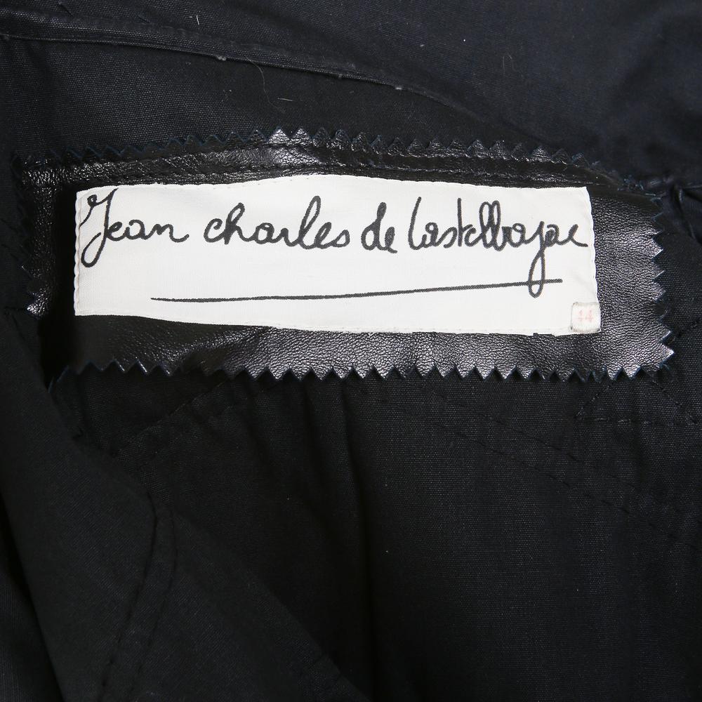 Jean-Charles de Castelbajac Hooded Oversize Trench Coat with Leather Back Strap In Excellent Condition In Los Angeles, CA