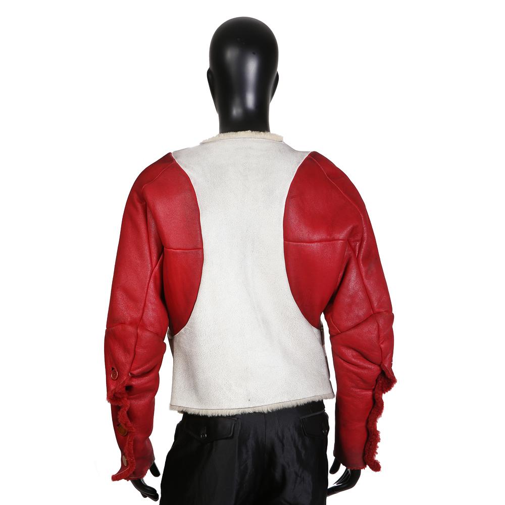 Men's jacket by Vivienne Westwood / World's End
Red and white suede with shearling lining
Condition: Good, with some overall wear and missing icon 