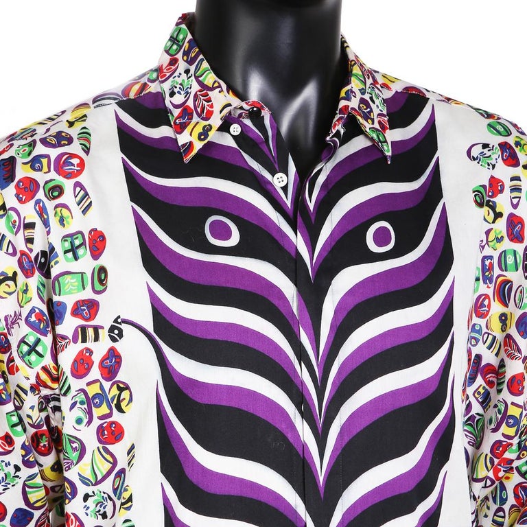80's Multicolor Desert Linen Graphic Button Up Shirt main image 0