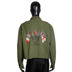 Jean Paul Gaultier Army Green Jacket with Embroidery, circa 1990s