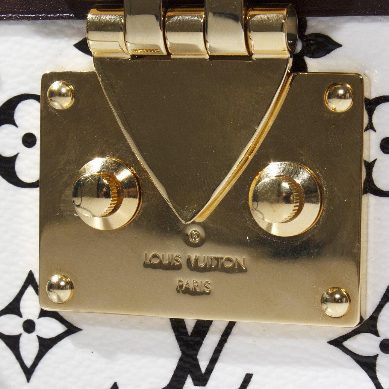 Beige Louis Vuitton LV Monogram Petite Malle Box Bag, Spring 2016