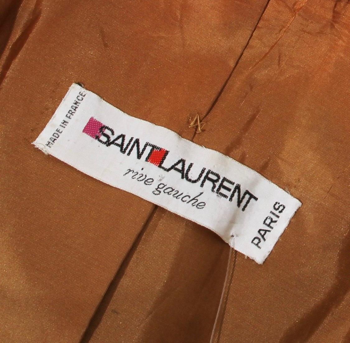 Brown Yves Saint Laurent 1971 “Scandal” Chubby Fur Short Coat