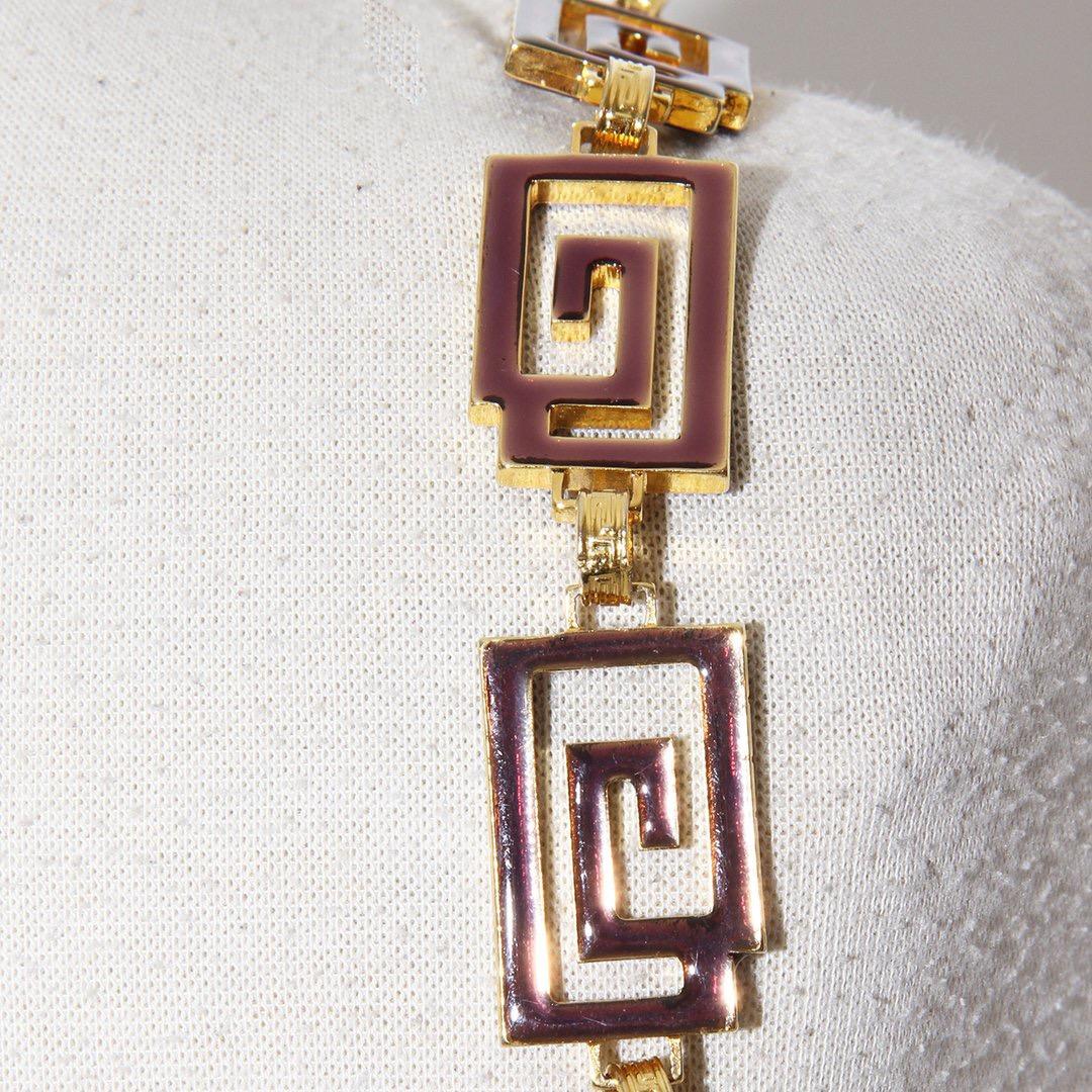 Gianni Versace Crystal Cross Heart Necklace Chain Belt 1990’s In Excellent Condition In Los Angeles, CA