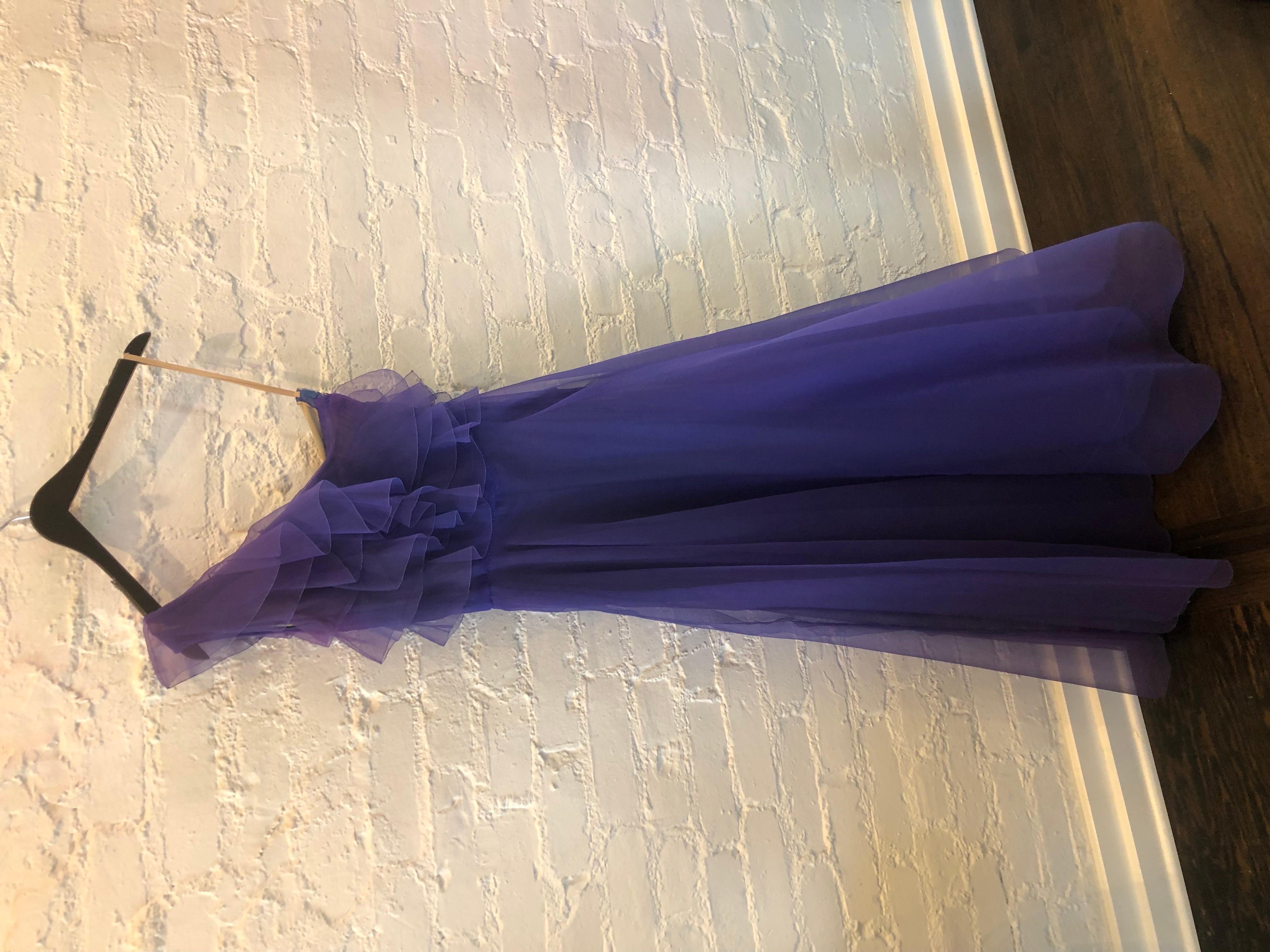 Purple Christian Dior Haute Couture Gown Autuwm/Winter 1972 For Sale