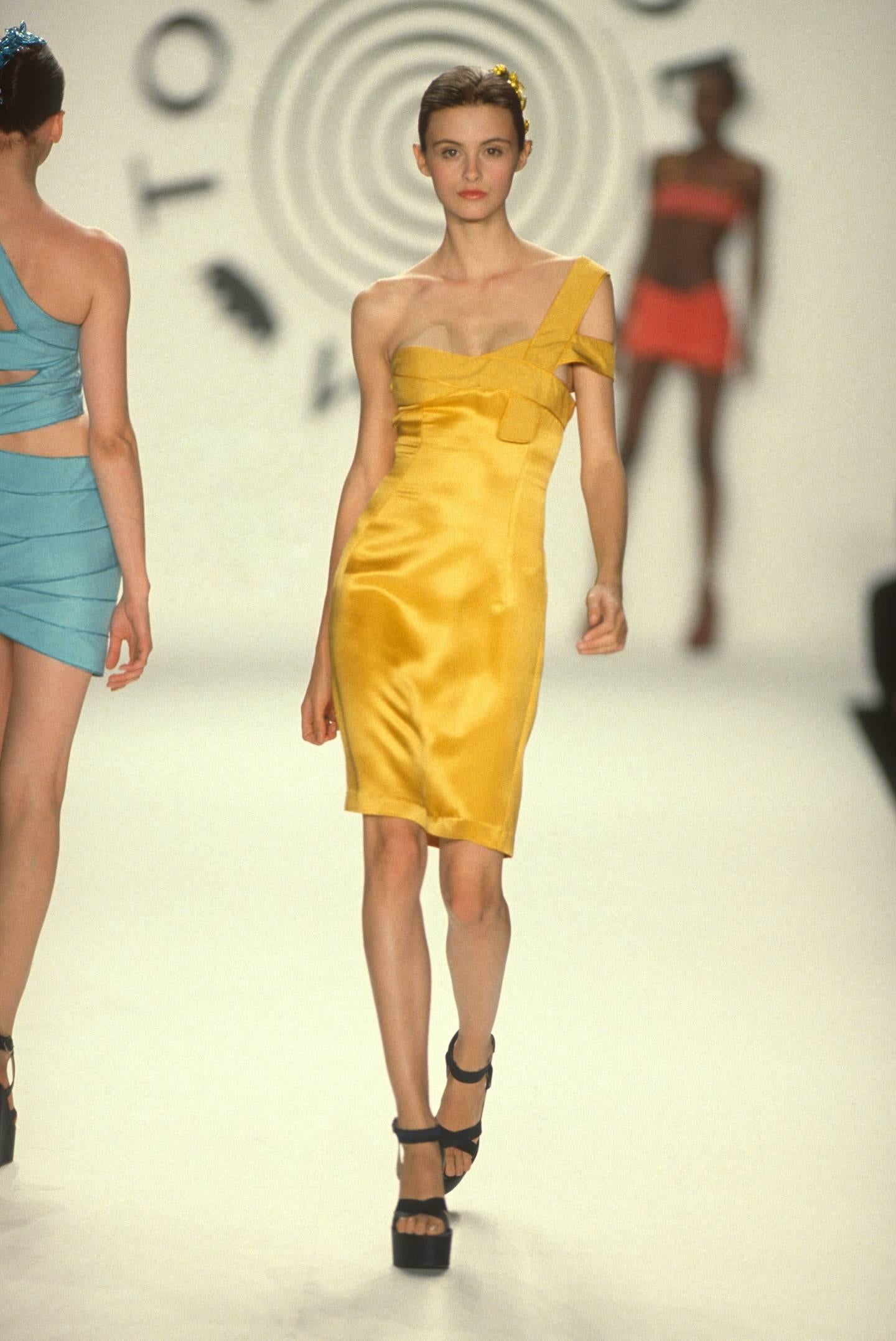 Orange Todd Oldham One Shoulder Dress, Spring 1998