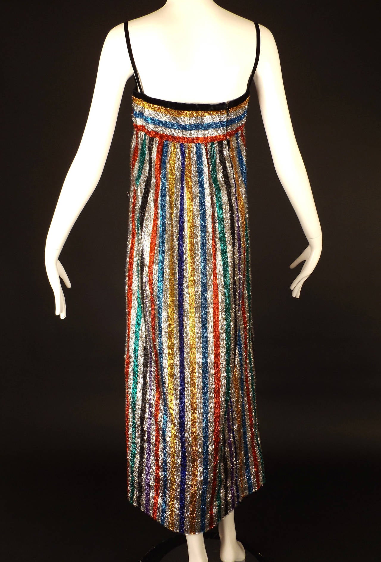 Women's 1960s Frederick Starke Eyelash Lamé Evening Dress