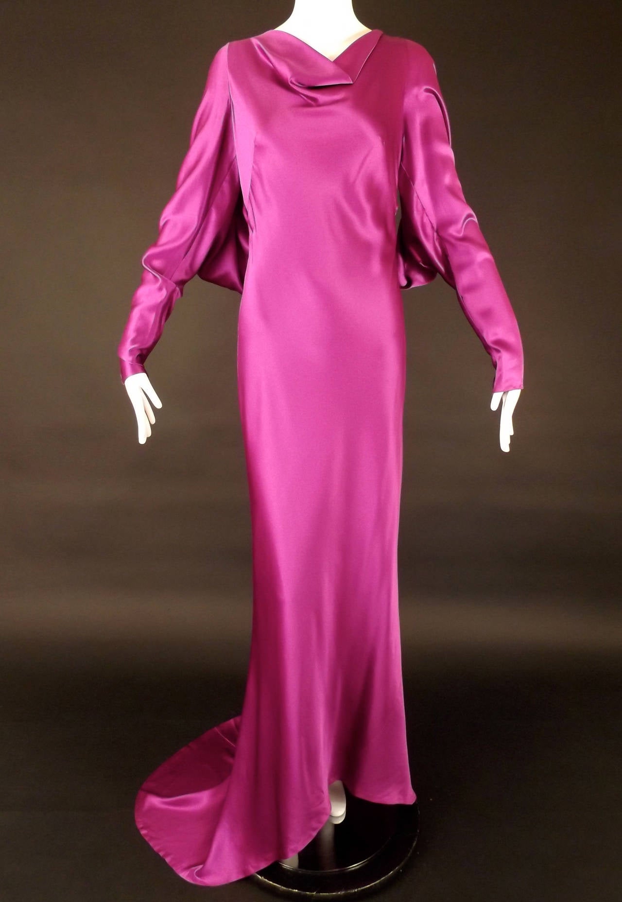 Women's 2007 Raspberry Bias Alexander McQueen Evening Gown