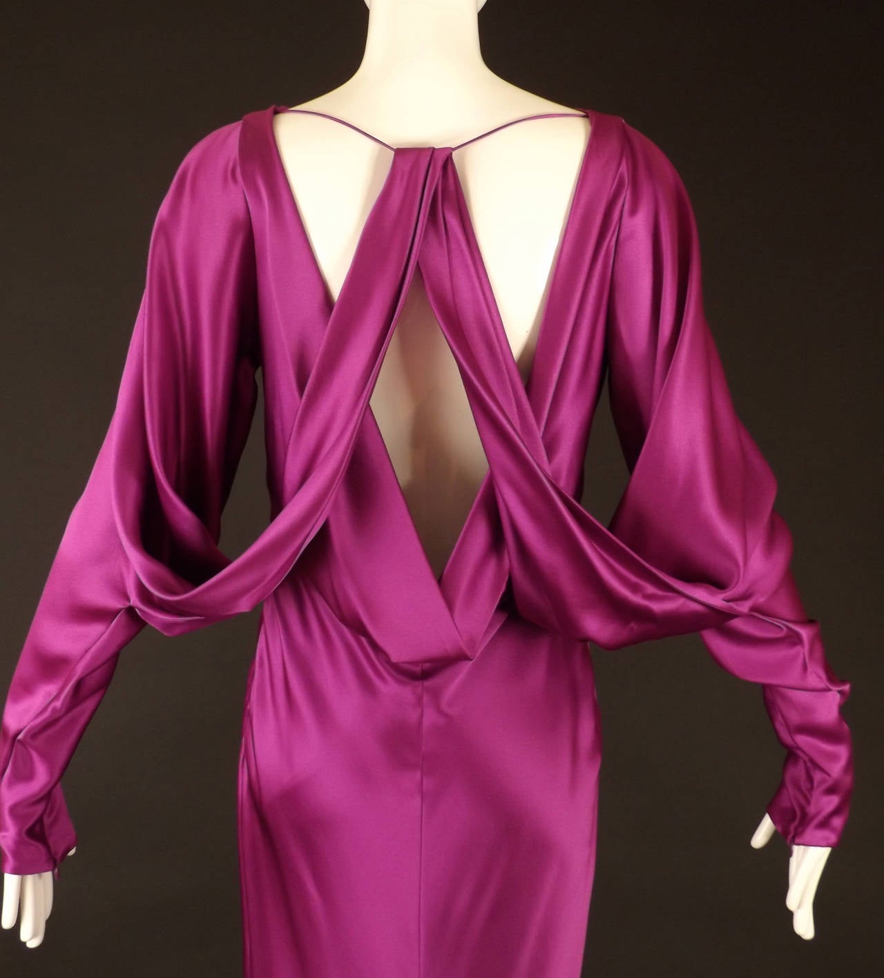 2007 Raspberry Bias Alexander McQueen Evening Gown In Excellent Condition In Dallas, TX