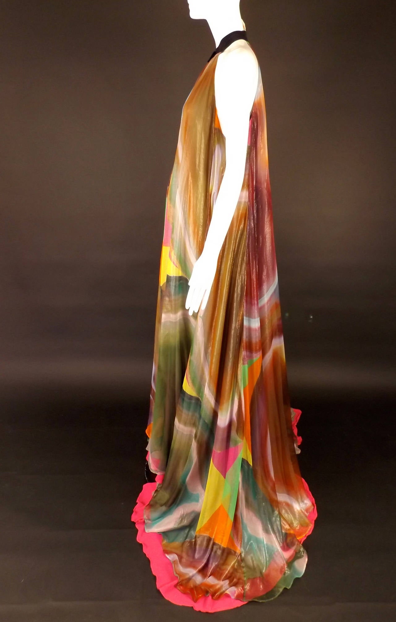 Women's Printed Silk Chiffon Etro Trapeze Gown
