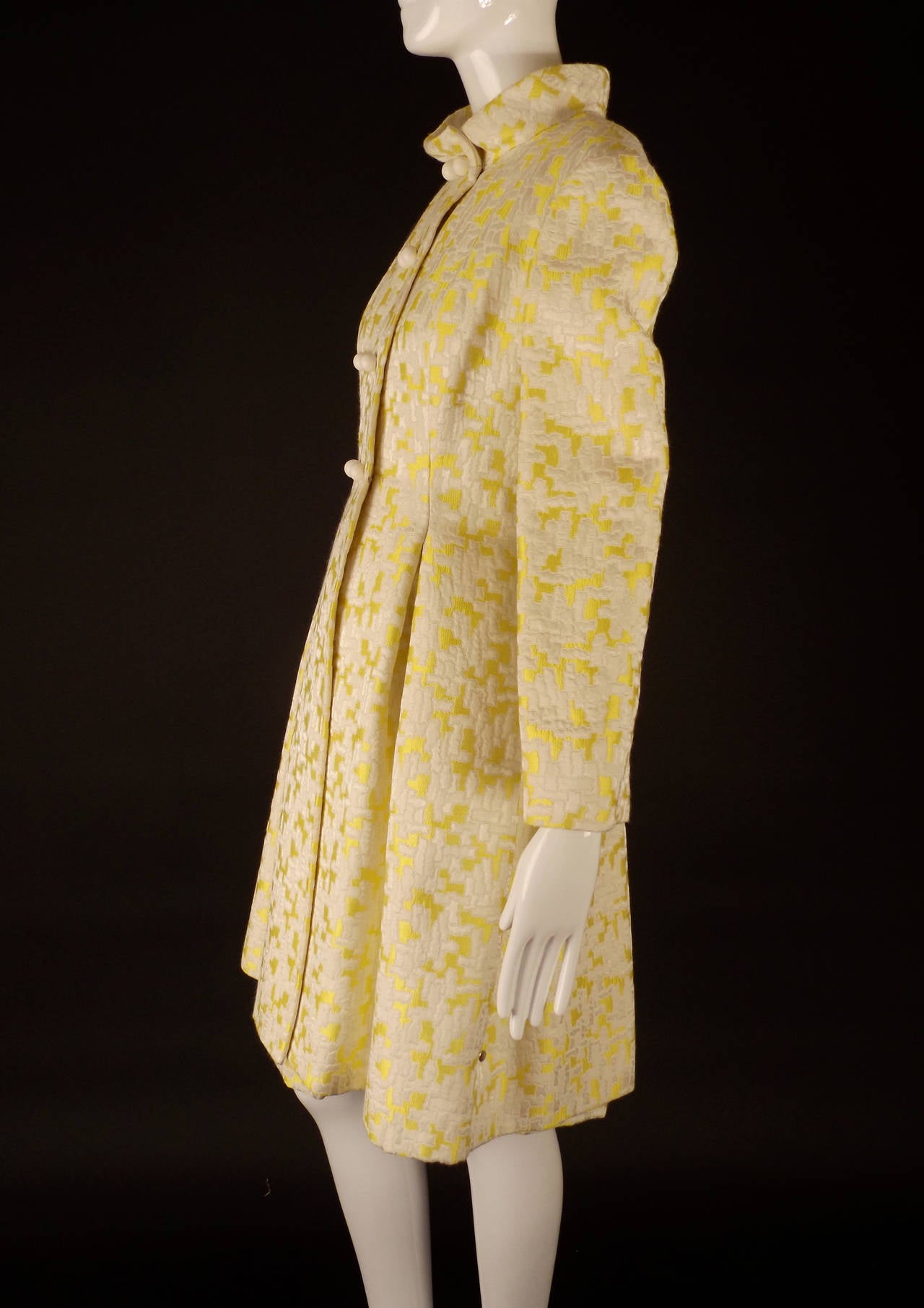 Women's 1960s Richard Tam Brocade Dress & Coat Ensemble