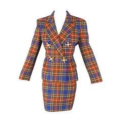1991 Moschino Plaid Water Faucet Suit