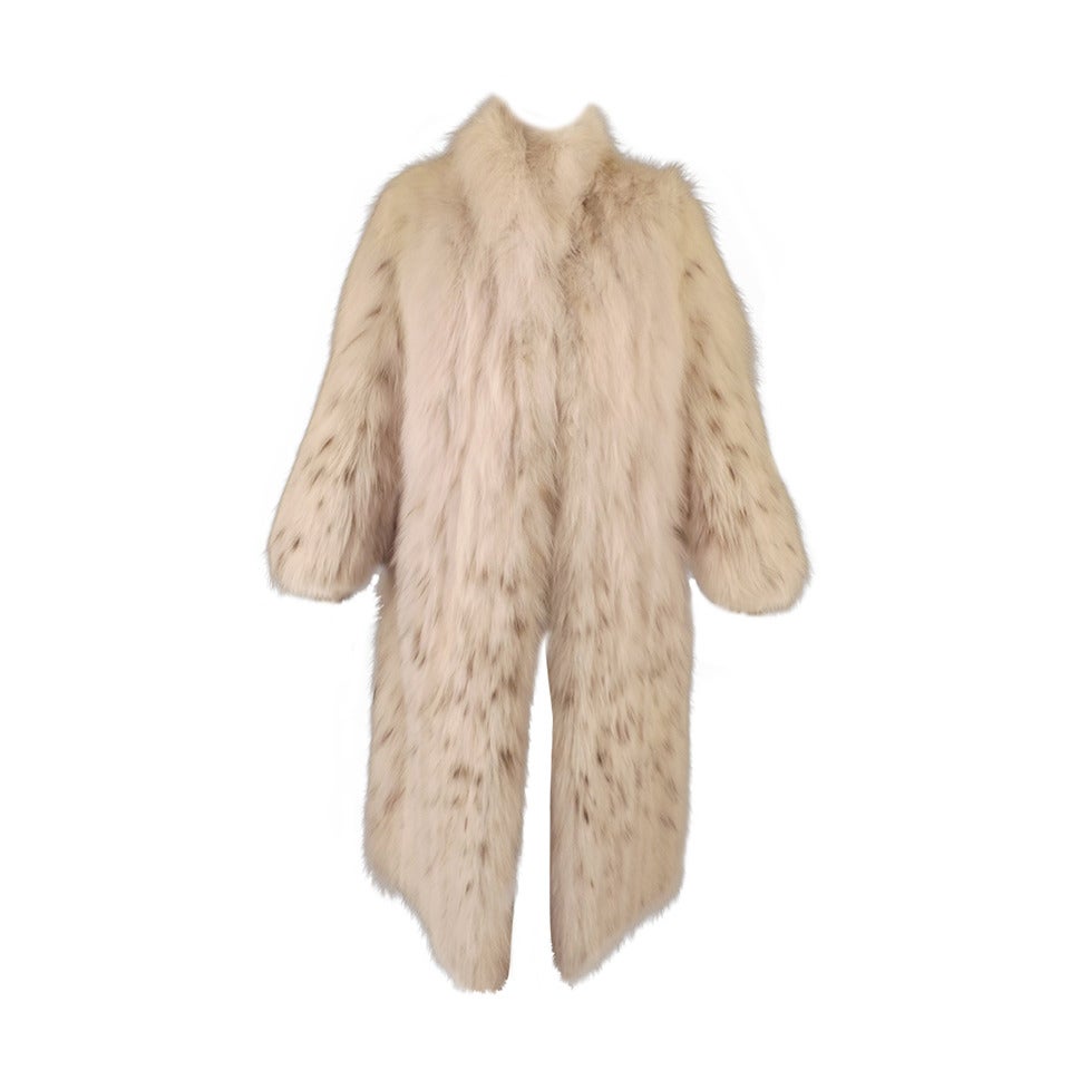 White Chado Full Length Underbelly Lynx Fur Coat