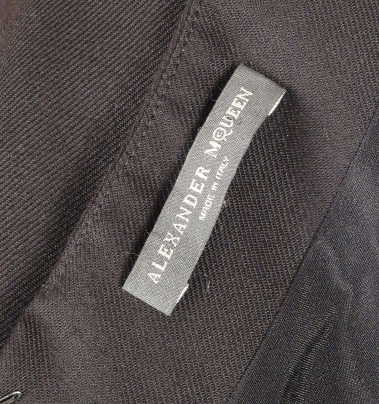 2007 Alexander McQueen Black Wool Button Dress-NEW ITEM 2